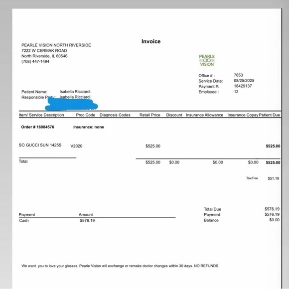 Gucci Black Sunglasses with Gold Logo - Picture 8 of 8